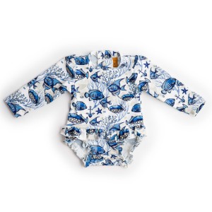 Kostium Długi Rękaw Sea Shell Blue Lagoon  74-80, Lama Flow