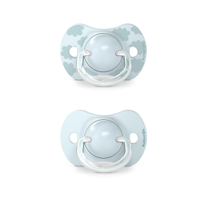 Smoczek fizjologiczny SX Pro silikonowy Dreams niebieski 0-6M 2szt, SUAVINEX