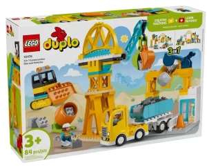 LEGO Duplo Plac budowy z pojazdami 3 w 1, LEGO