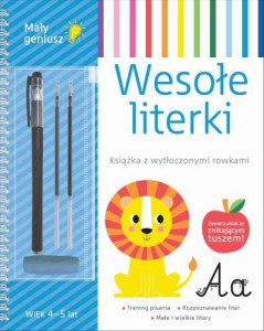 MAŁY GENIUSZ WESOŁE LITERKI KSIĄŻKA Z ROWKAMI, AWM