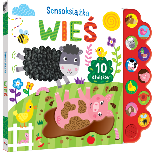 Okladka-ksiazki-sensorycznej-z-panelem-dzwiekowym-Sensoksiazka.-Wies--przedstawiajaca-swinke-i-owieczke-z-futerkowa-wkladka[1].webp