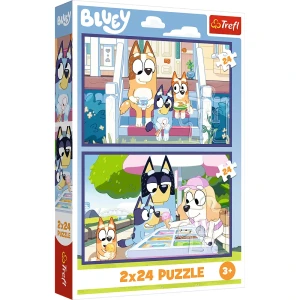Puzzle 2X24 Zabawna Bluey, Trefl