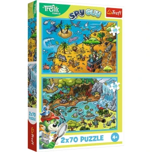 Puzzle 2X70 Trefliki w Krainie Zwierząt, Trefl