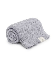 Kocyk Ze 100% Wełny Merino Grey Pearl Premium Collection, My Memi