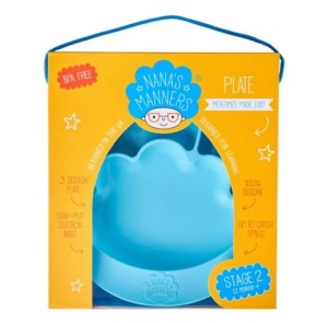 Blue Talerz Silikonowy Z Przyssawką 8049, Nana'S Manners