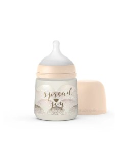 Butelka O Wolnym Przepływie Smoczek Sx Pro 150 Ml Beżowe Serce Spread Joy, Suavinex