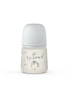 Butelka O Wolnym Przepływie Smoczek Sx Pro 150 Ml Szara Korona Spread Joy, Suavinex