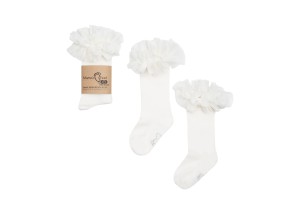 Podkolanówki Tiulowe Tutu Ecru 1-3, Mama's Feet