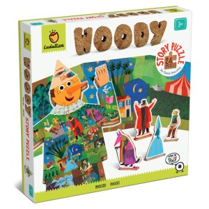 Puzzle konturowe  drewniane - BAJKA PINOKIO 22600,  LUDATTICA